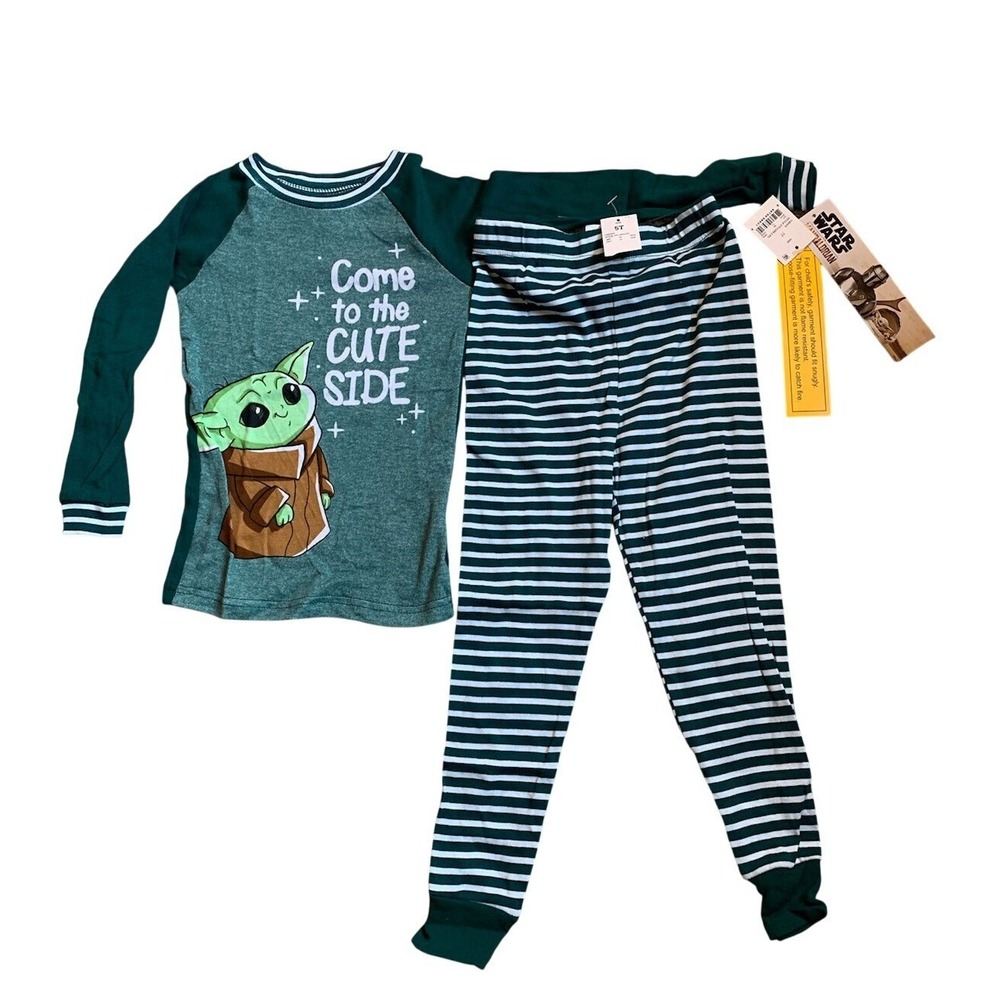 Star‎ Wars Grogu Pajama Set Toddler 5T Green New Baby Yoda The Mandalorian CUTE